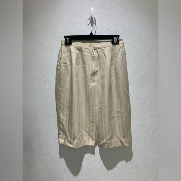 Andre Barreau Women's 2 Piece Suit Blazer Skirt Beige Work Size 10 - Picture 5 of 14